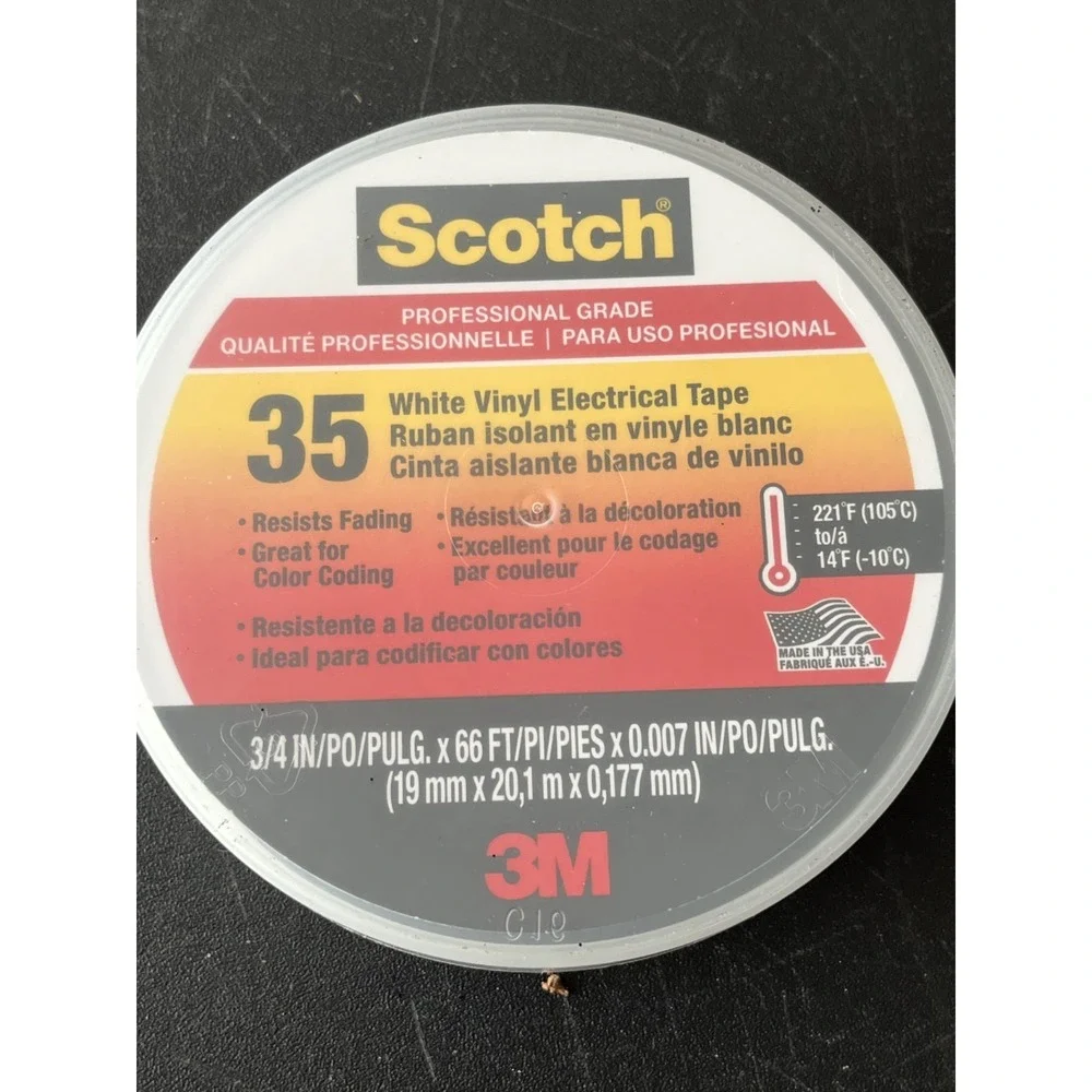 Scotch White Vinyl Tape Electrica Outdoors Barn Farm Country Halloween Decoratio